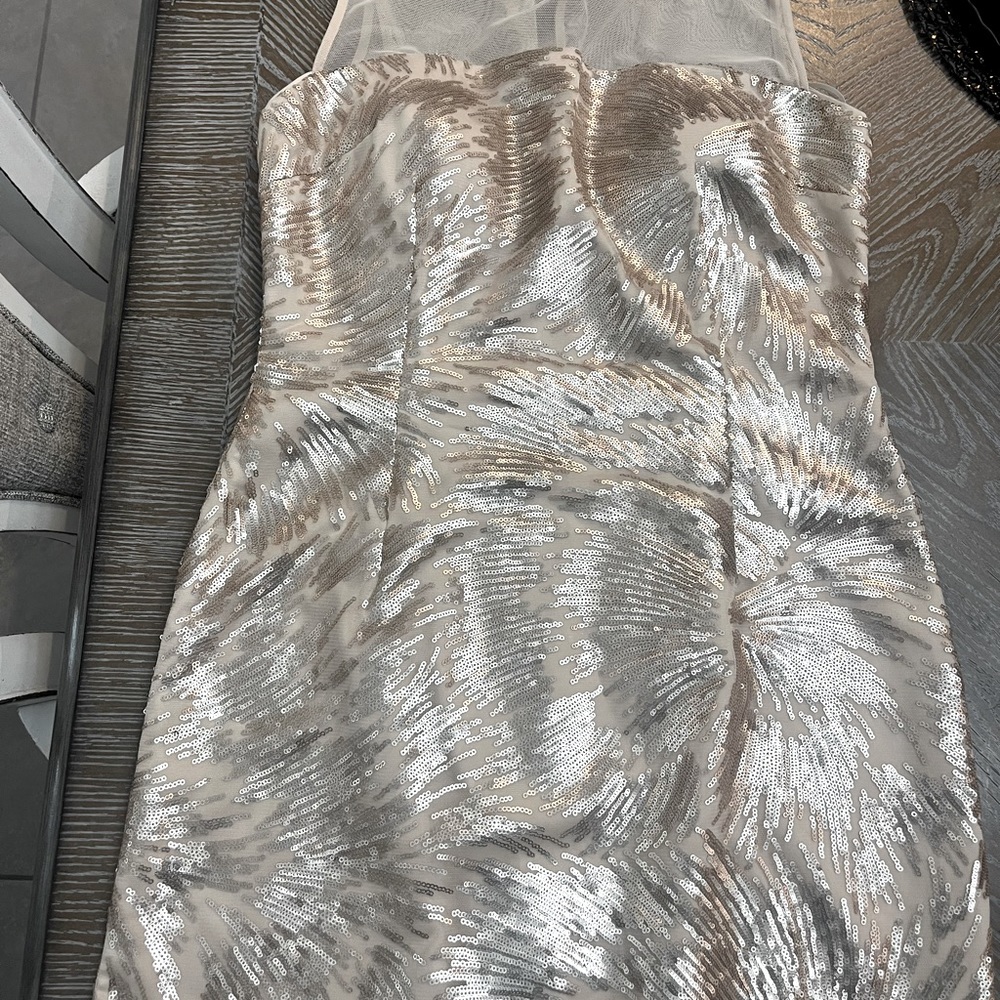 Vince Camuto gold sequin dress